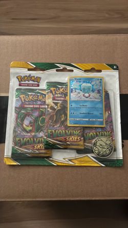 POKEMON SWORD SHIELD EVOLVING SKIES 3-PACK Blister BOOSTER EISCUE PROMO SEALED