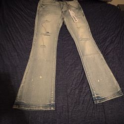 Flared Purple Jeans 
