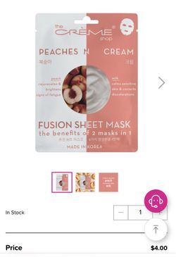 Peaches & Cream Fusion Sheet Mask _ Face Mask