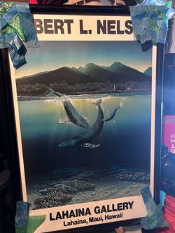 Robert L. Nelson Lahaina Gallery Whale poster
