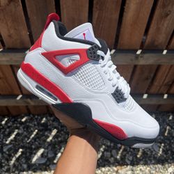 Jordan 4 Red Cement (Size 5.5Y, 6Y, 6.5Y, 7Y, 9.5, 10, 10.5, 11)