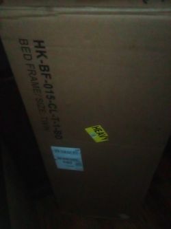 XL twin bed frame with plugs and led lights
