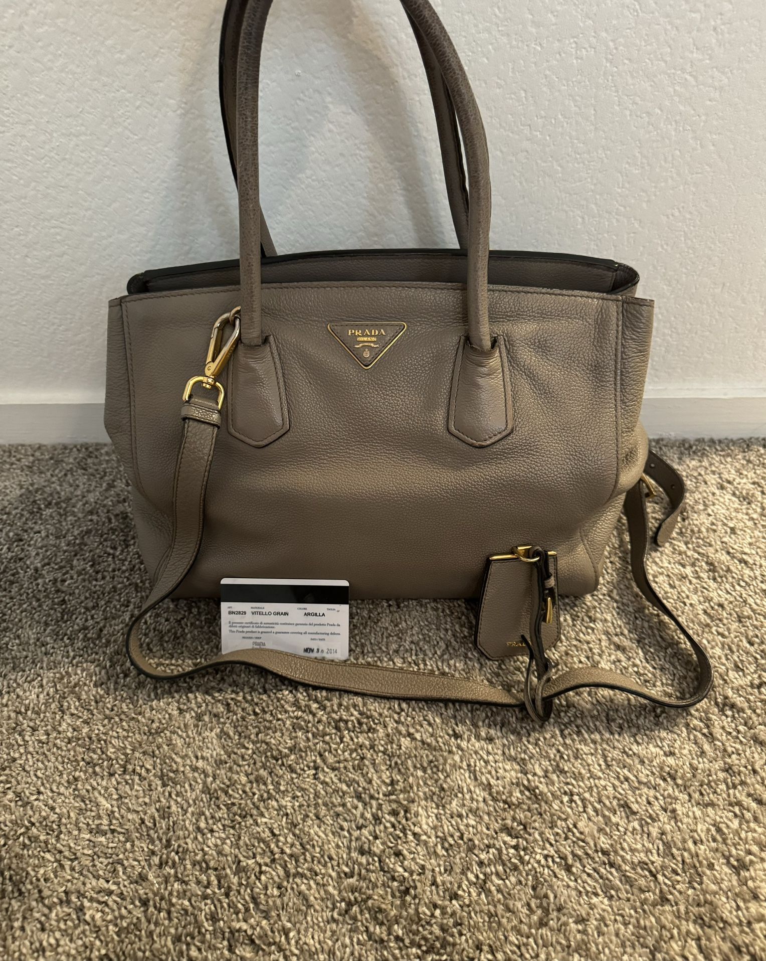 Prada Handbag Vitello Grain