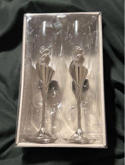 Silver Toasting Glasses Set of 2