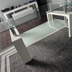 Minimalistic Crystal Living Room Table 