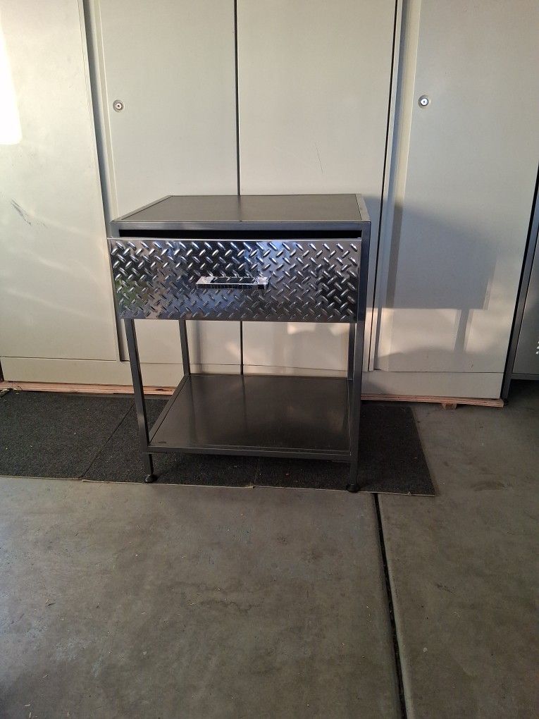 Bedroom Night Stand MetalDiamond Plate