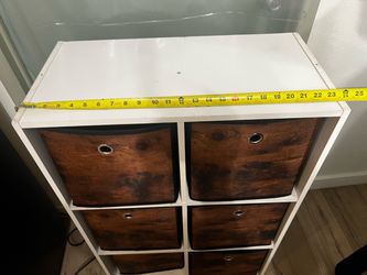 cube storage organizer bookshelf with fabric storage bins