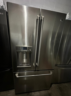 GE 3-Door French Door Fridge Stainless Steel