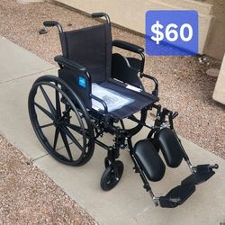 New Medline Wheel Chair With Leg Rests