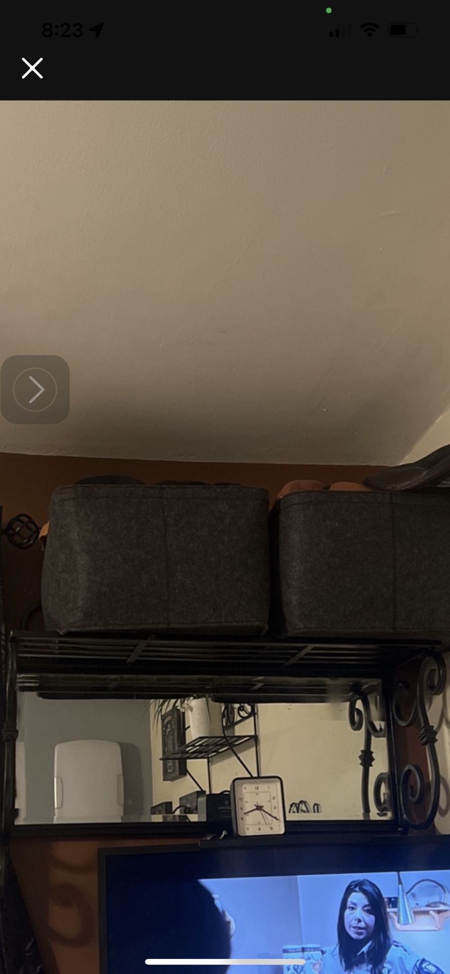 Wrough Iron Mirrored Shelf