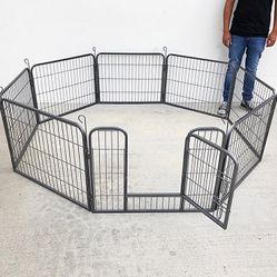 New in box $75 Heavy Duty 24” Tall x 32” Wide x 8-Panel Pet Playpen Dog Crate Kennel Exercise Cage Fence Play Pen 