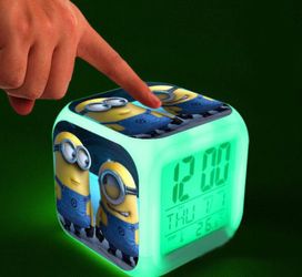 Minion Clock Glows and tells Temperature too