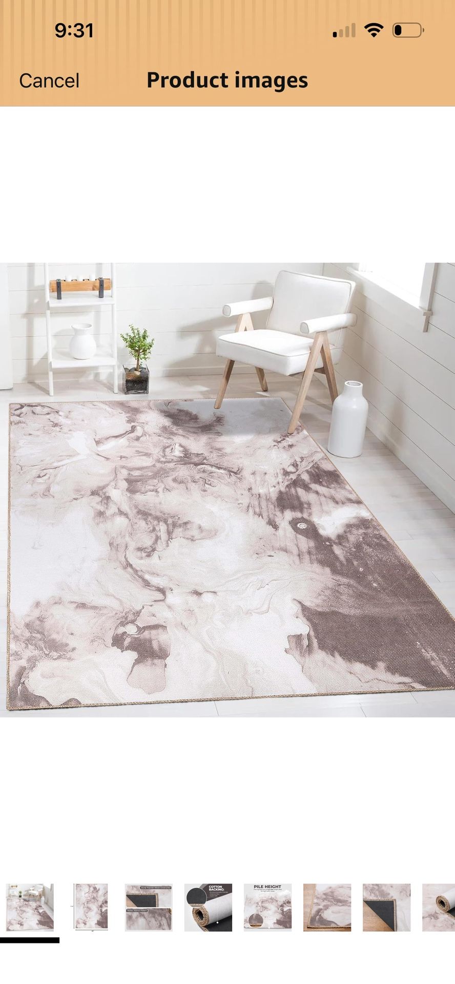 Beige Indoor Area Rug Brand New