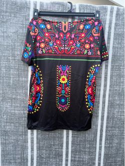 Black Floral Print Short Sleeve T-Shirt