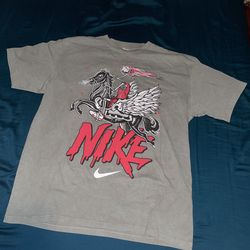 Nike Max90 Skeleton Rider Pewter Gray Red Men's T Shirt M Medium