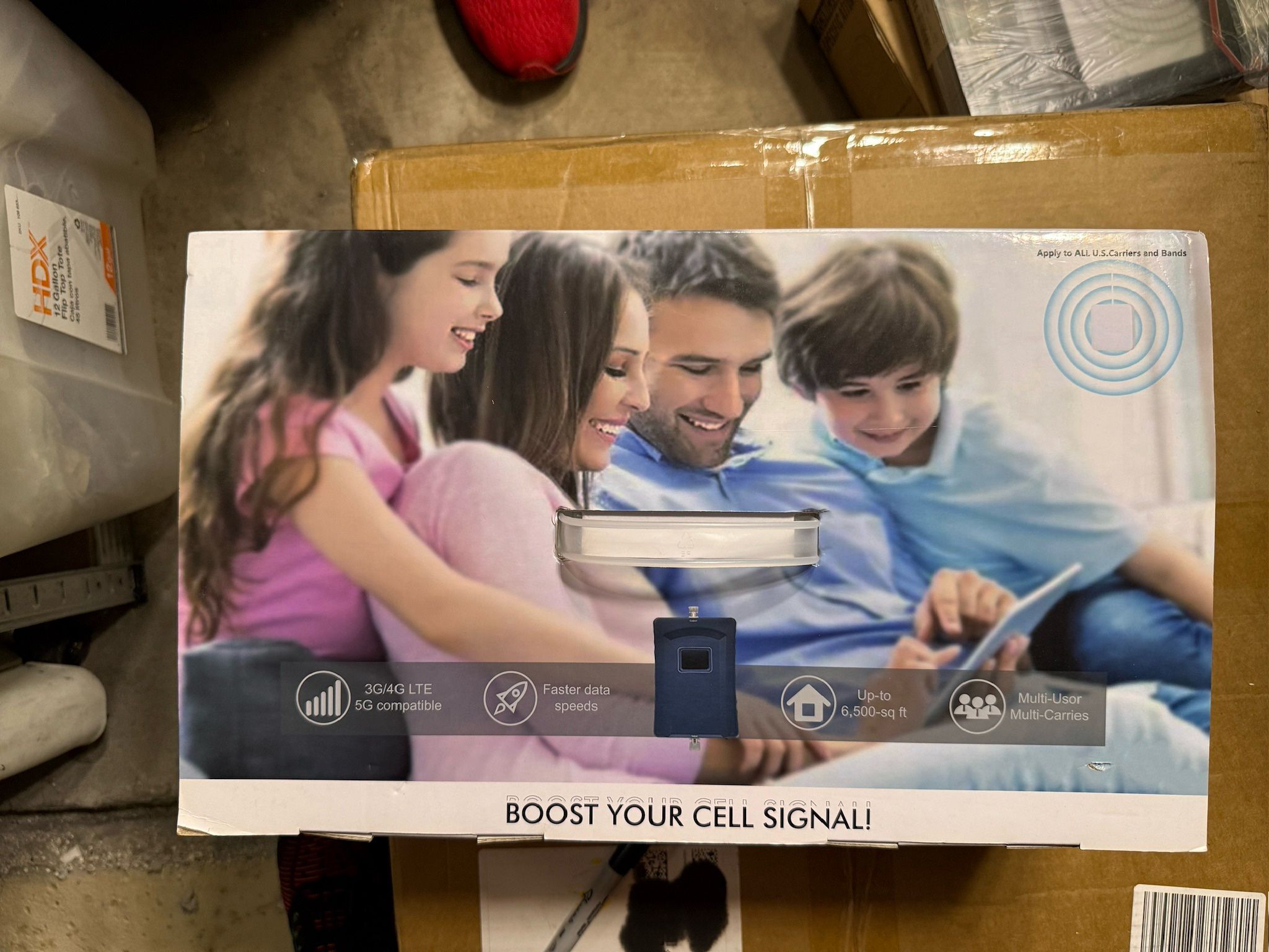 Cell Phone Signal Booster for Home |Cell Phone Booster with 2 Antennas |Cell Signal Boosts 4G LTE & 5G for All U.S. Carriers - Verizon, AT&T, T-Mobile