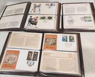 Vintage stamp albums collection
