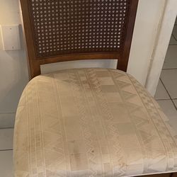 MID CENTURY CANE Back Chairs SET of 4 