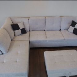 New Sectional And Ottoman 
