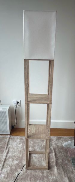 Threshold shelf floor lamp