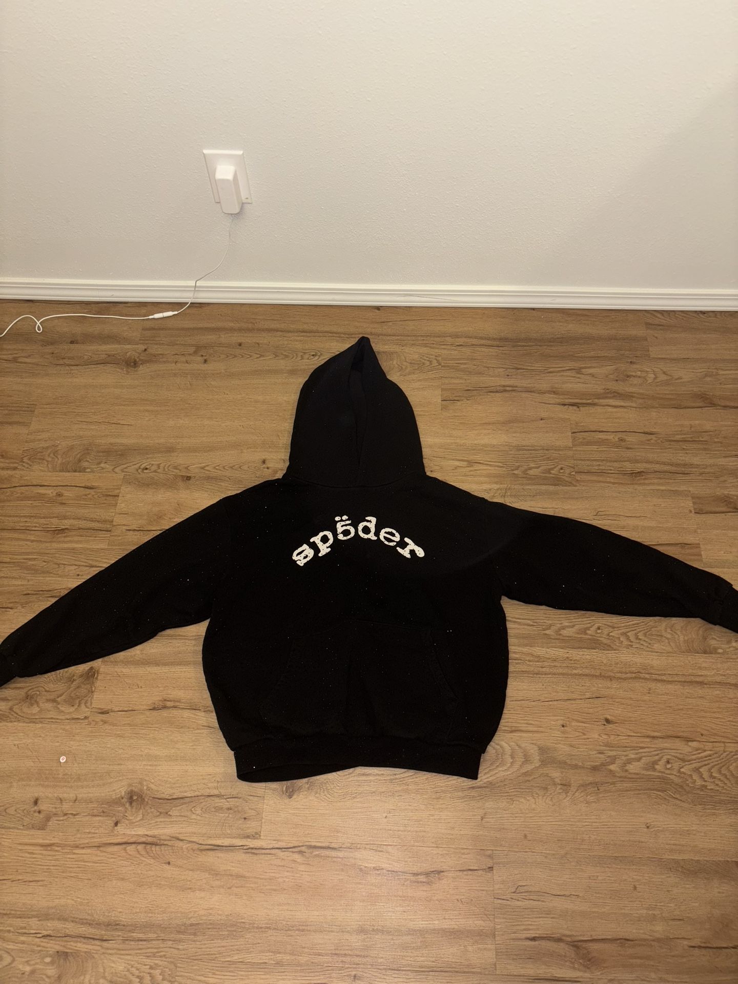 Men’s Black Spider Hoodie Rinstones