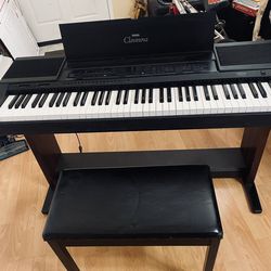 76 Key Yamaha Clavinova CV-5 with  Foot Pedals ,  Music stand, & Bench.  Has too many features to mention .  Great Instrument learn  & play on.