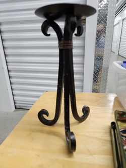 Wrought IRON HEAVY PILLAR CANDLE 