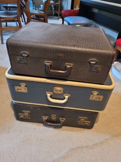 3 Antique Suitcases