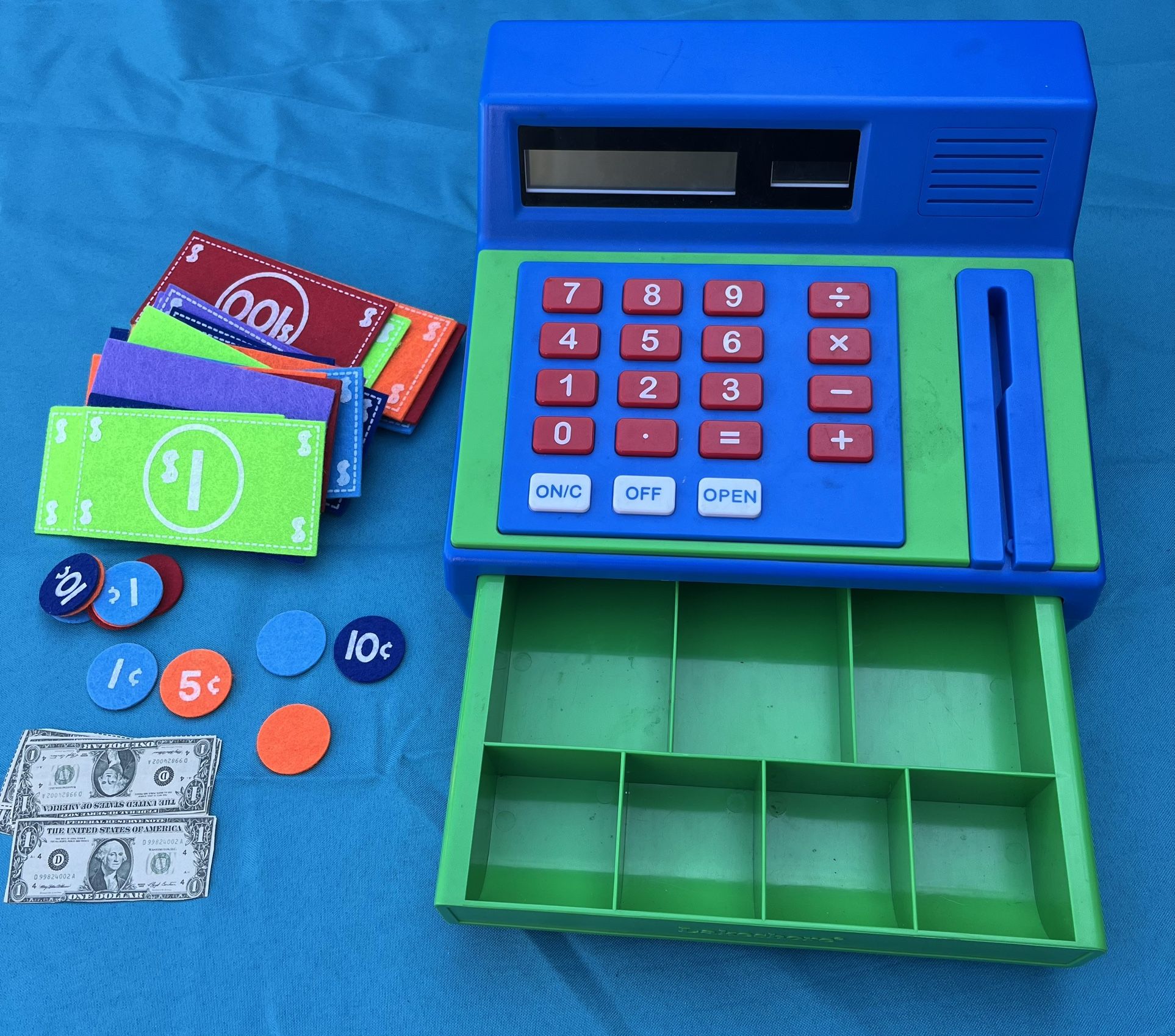 Lakeshore Toy Cash Register With Play Money