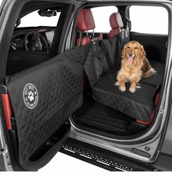 Standard Back Seat Extender for Dogs, Black As Seen on Shark Tank Hard Bottom Platform for Cars, SUVs & Mid-Size Trucks 400lb Support, Waterproof Rigi