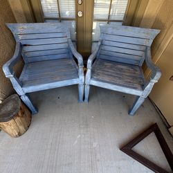 Rustic wooden  farmhouse chairs & table