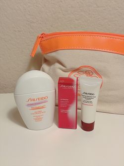 Shiseido Daily Hydrating Sun Protection Set SPF42 Sunscreen Ultimune Bag New