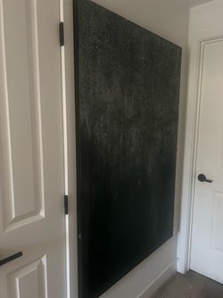 Large Black Abstract Textured Canvas Painting