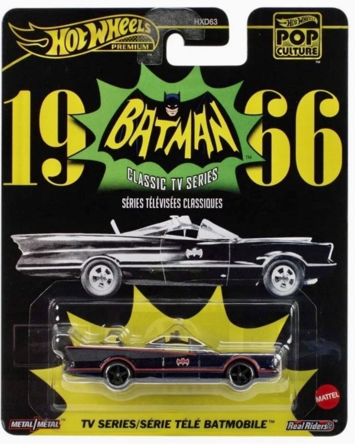 Hot Wheels 2025 Premium  Pop Culture 1966 Classic TV Series Batman Batmobile
