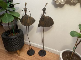 Metal Ballerina Statues