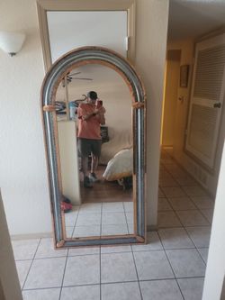 Aluminum framed mirror