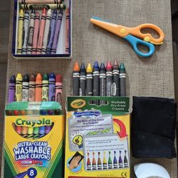 Crayola Crayons & Child Scissors