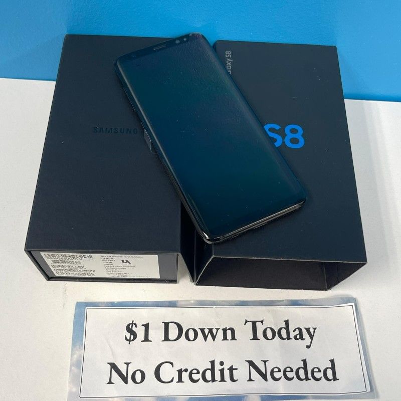 Samsung Galaxy S8 Smart Phone -PAYMENTS AVAILABLE-$1 Down Today 