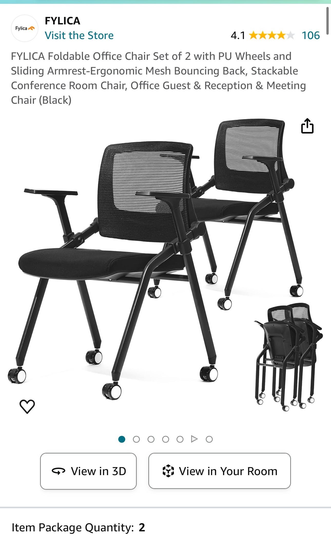 Office Chairs Set of 2
