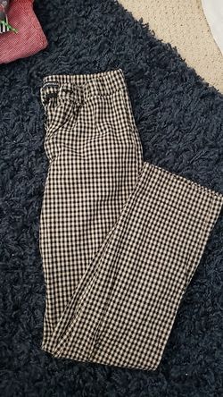 Brandy melville high raise plaid black and white ankle pants one size fits all small and medium women woman teen teenager girl