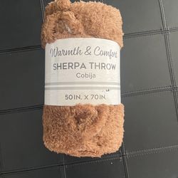 Brown Sherpa Throw 
