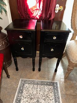 Black Nightstands/  Side Tables