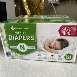Diapers Size N (108 Ct)