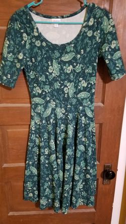 Green floral dress