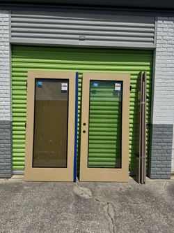Exterior French door set with pvc frame 72x80