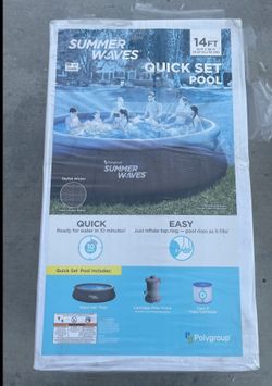 Quickset 14ft Outdoor pool With Filter