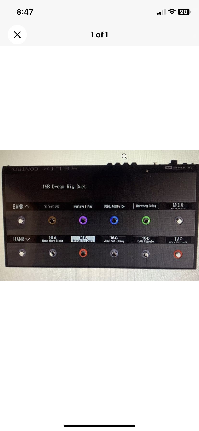 Line 6 Helix Control Foot Controller for Helix Rack