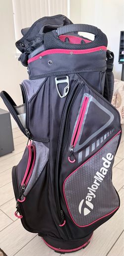 Taylor made golf 14 slot golf bag and a blue orca bag with cover all leather in great condition