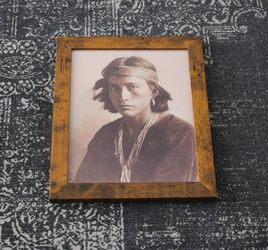 Framed Vintage Photo Print - Native American Portrait (8x10)