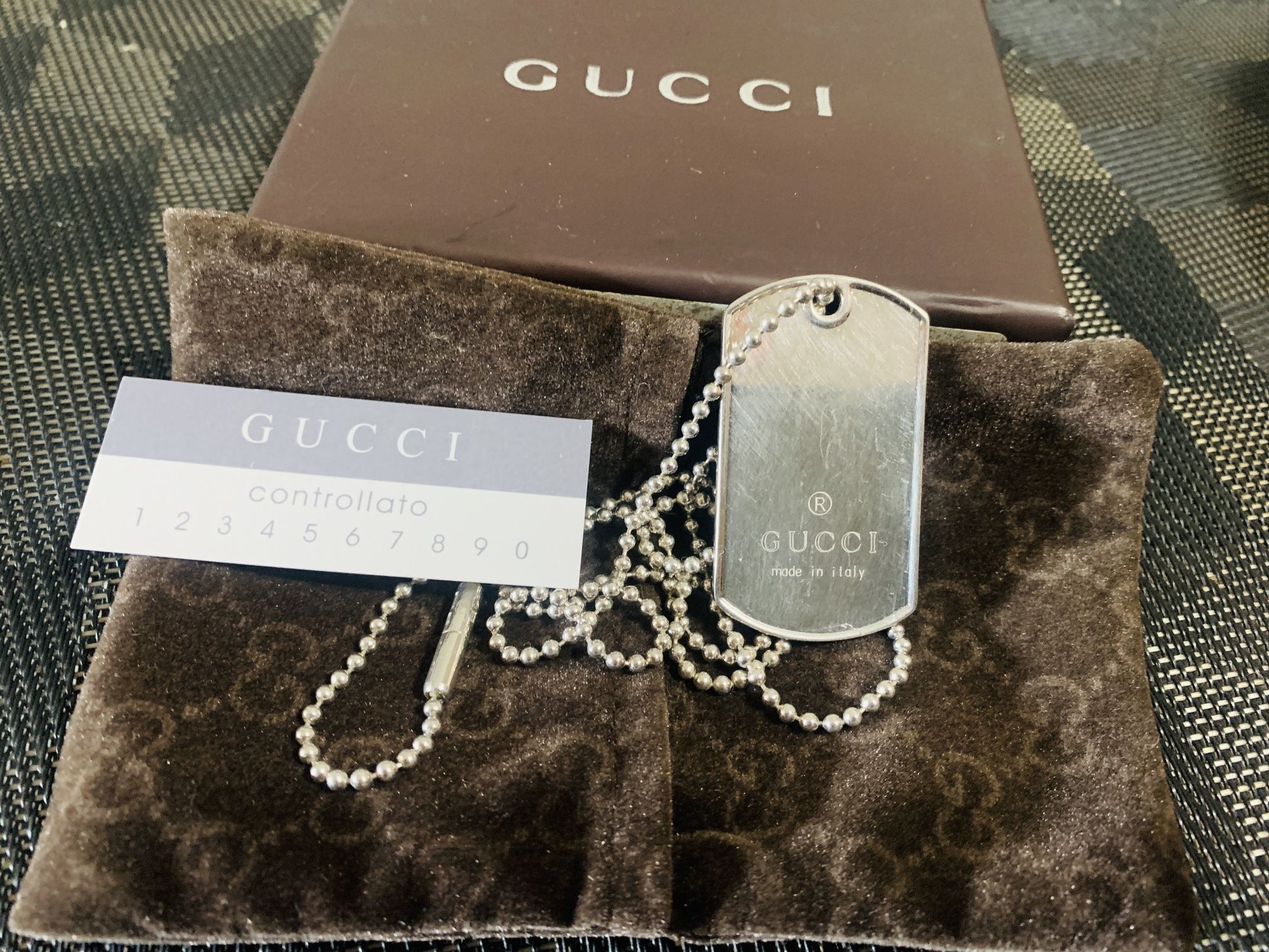 Men’s GUCCI Chain & Tag - 925 Italian Silver